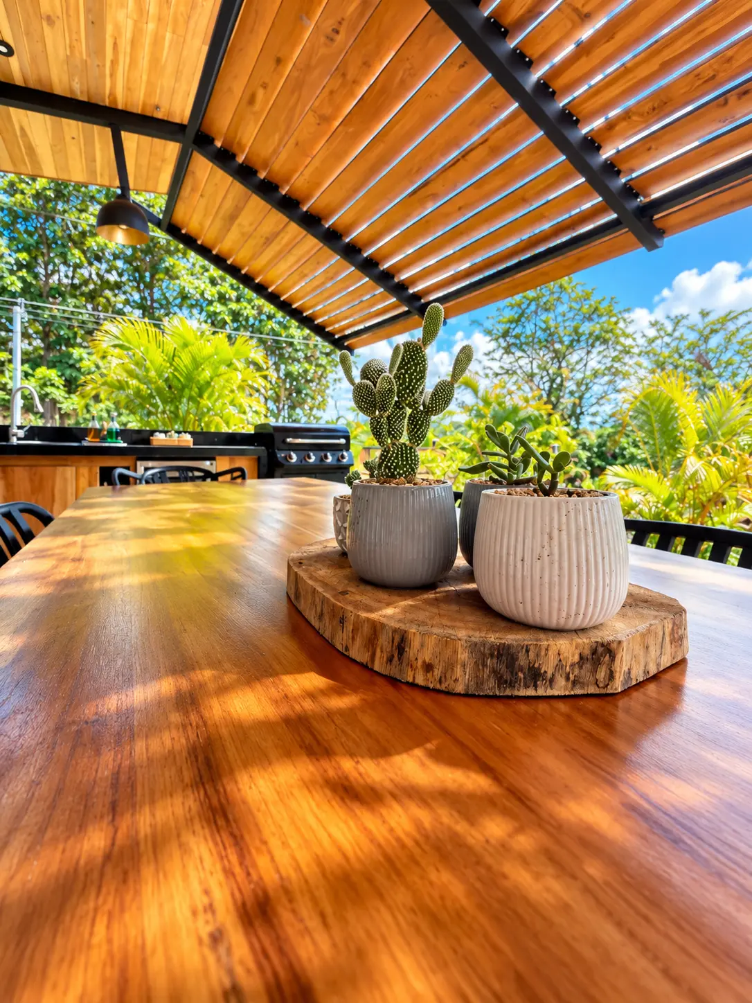 Table on the deck